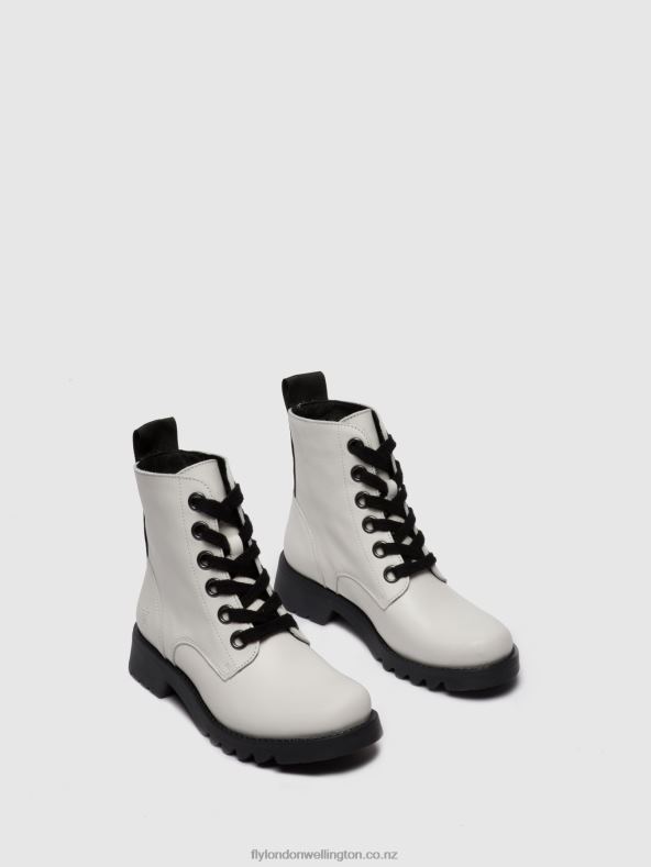 Women Fly London RUG OFFWHITE Lace-up Ankle Boots RAGI539 0B6X4286