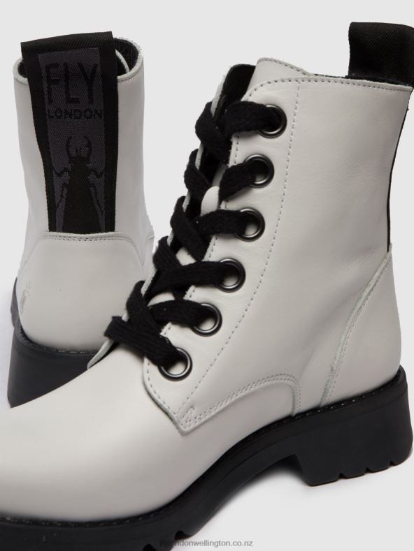 Women Fly London RUG OFFWHITE Lace-up Ankle Boots RAGI539 0B6X4286