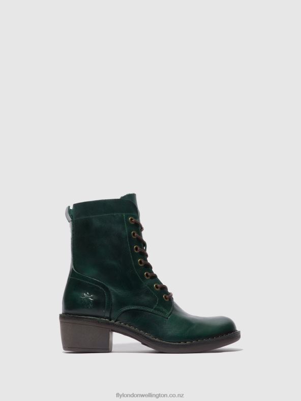 Women Fly London RUG PETROL Lace-up Ankle Boots MILU044 0B6X4195