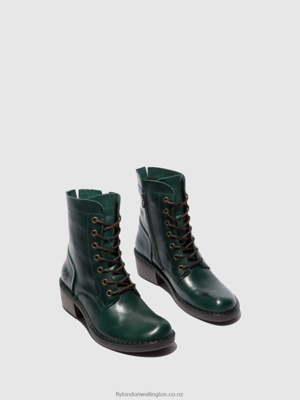Women Fly London RUG PETROL Lace-up Ankle Boots MILU044 0B6X4195