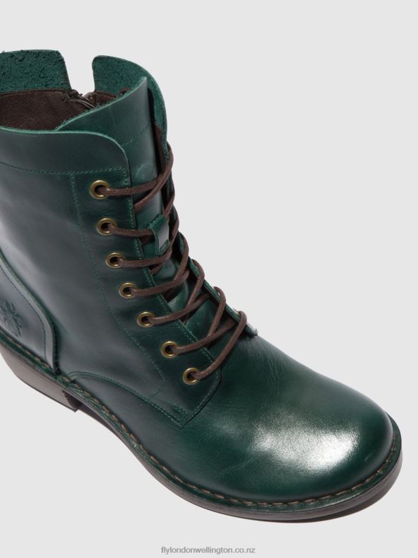Women Fly London RUG PETROL Lace-up Ankle Boots MILU044 0B6X4195