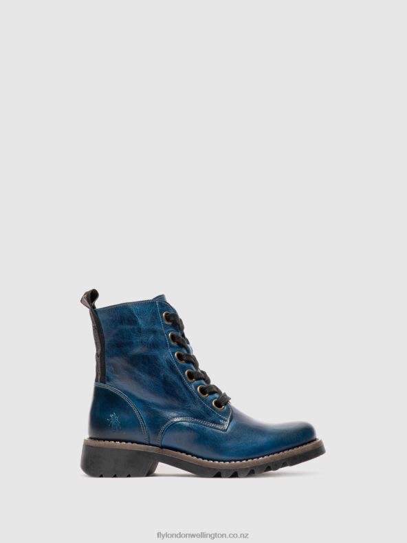 Women Fly London RUG ROYAL BLUE Lace-up Ankle Boots RAGI539 0B6X4193