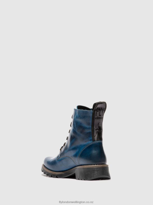 Women Fly London RUG ROYAL BLUE Lace-up Ankle Boots RAGI539 0B6X4193