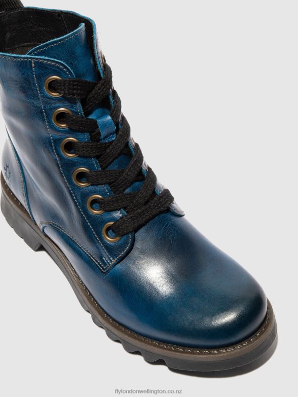 Women Fly London RUG ROYAL BLUE Lace-up Ankle Boots RAGI539 0B6X4193