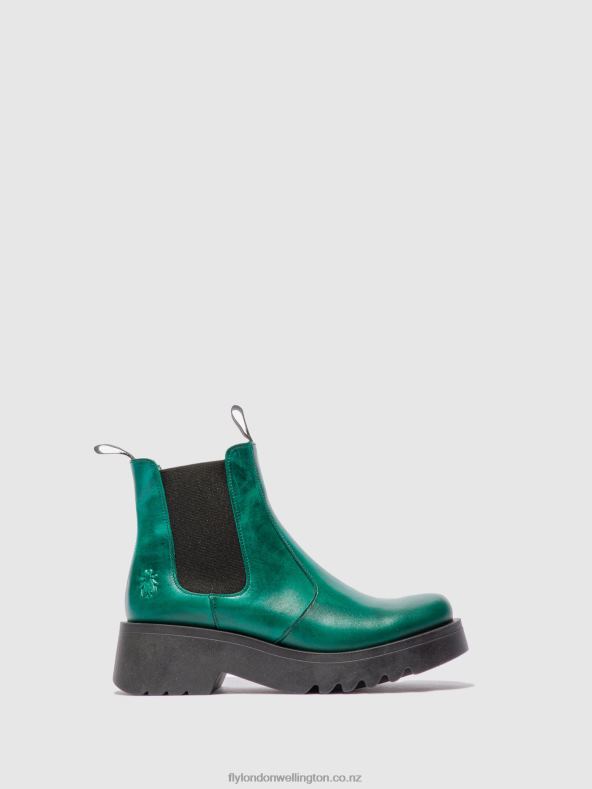 Women Fly London RUG SHAMROCK GREEN Chelsea Ankle Boots MEDI789 0B6X4224