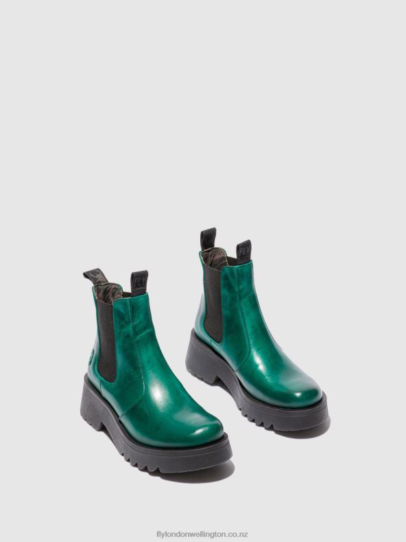 Women Fly London RUG SHAMROCK GREEN Chelsea Ankle Boots MEDI789 0B6X4224