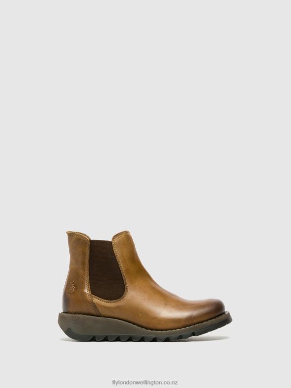 Women Fly London SALV CAMEL Chelsea Ankle Boots 0B6X4273