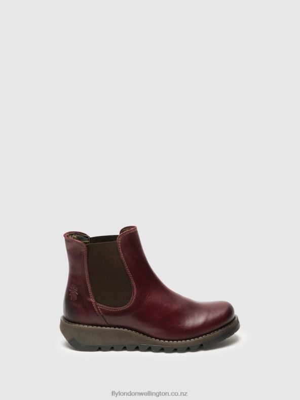 Women Fly London SALV PURPLE Chelsea Ankle Boots 0B6X4274