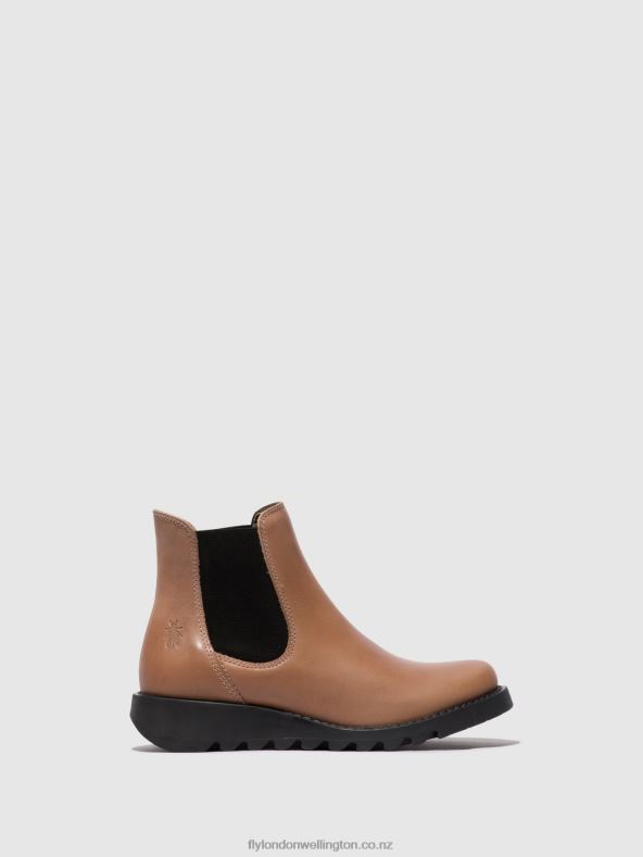 Women Fly London SALV ROSE (BLACK ELASTIC) Chelsea Ankle Boots 0B6X4117