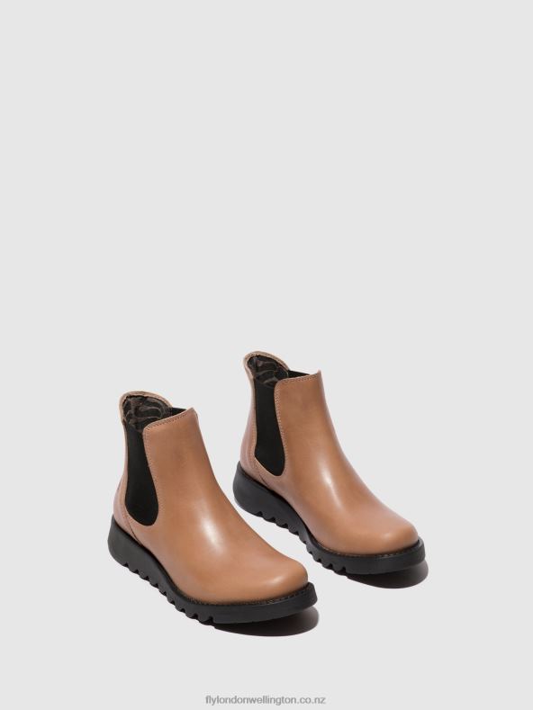 Women Fly London SALV ROSE (BLACK ELASTIC) Chelsea Ankle Boots 0B6X4117