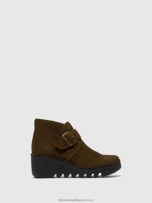 Women Fly London SLUDGE Buckle Ankle Boots BIRT397 0B6X4153