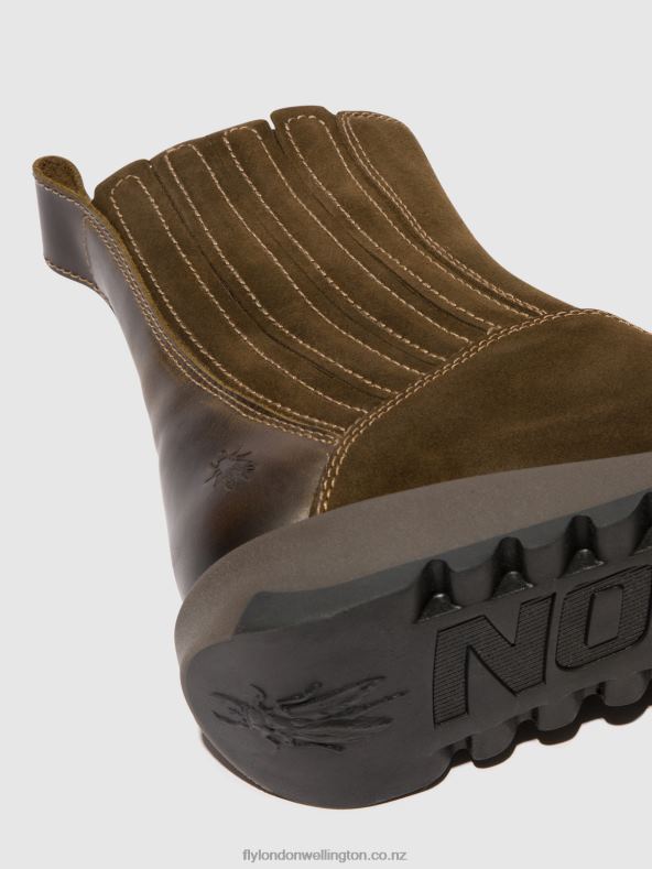Women Fly London SLUDGE/OLIVE Zip Up Ankle Boots SUZY899 0B6X436