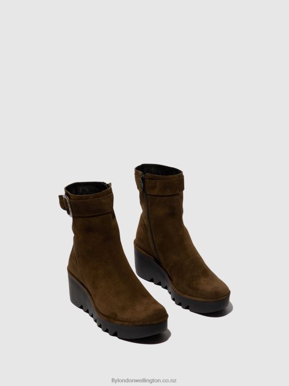 Women Fly London SLUDGE Zip Up Ankle Boots BEPP396 0B6X461