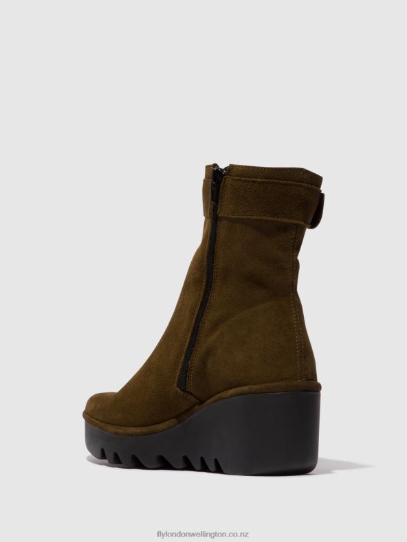 Women Fly London SLUDGE Zip Up Ankle Boots BEPP396 0B6X461