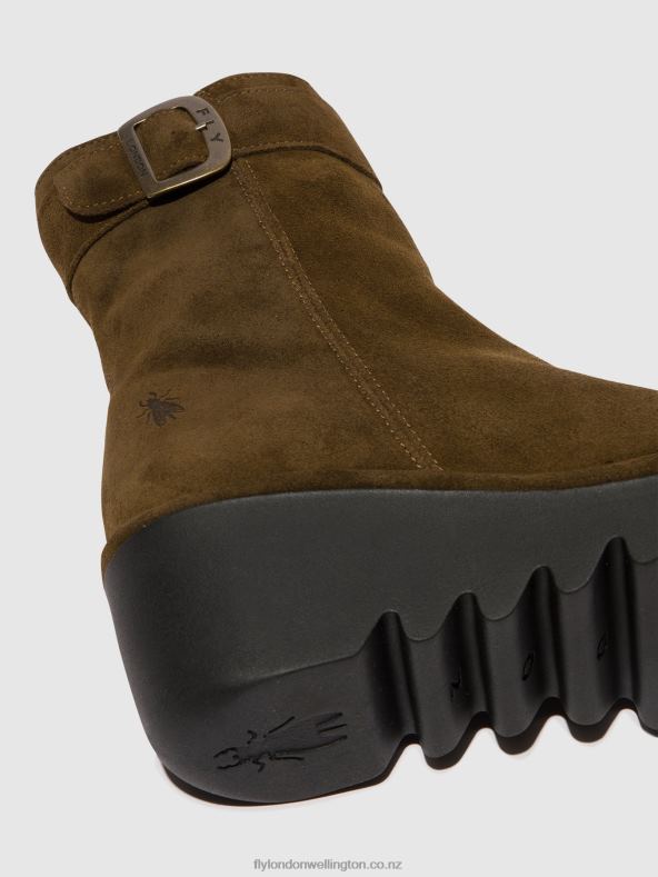 Women Fly London SLUDGE Zip Up Ankle Boots BEPP396 0B6X461