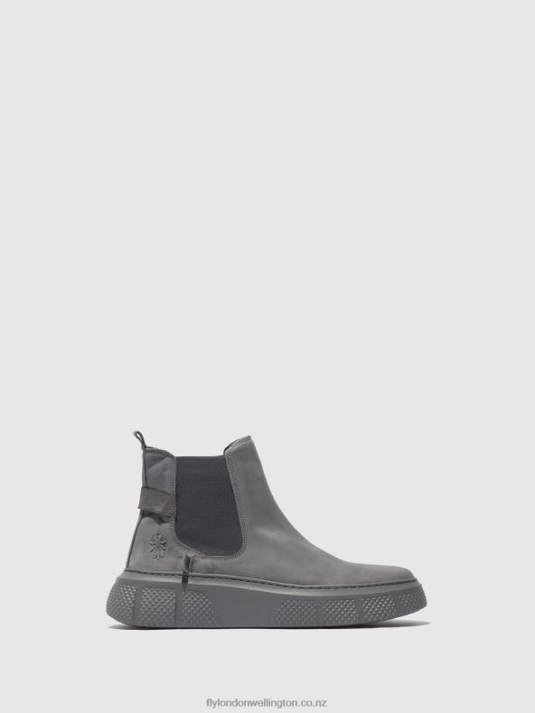 Women Fly London SORANO BLUE GREY Chelsea Ankle Boots EBBE479 0B6X4237