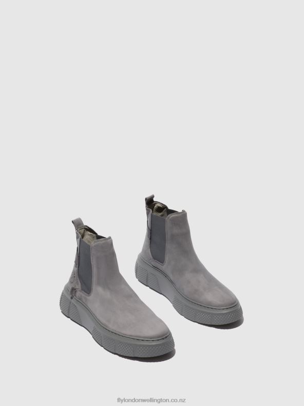 Women Fly London SORANO BLUE GREY Chelsea Ankle Boots EBBE479 0B6X4237
