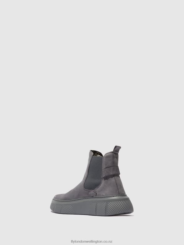 Women Fly London SORANO BLUE GREY Chelsea Ankle Boots EBBE479 0B6X4237