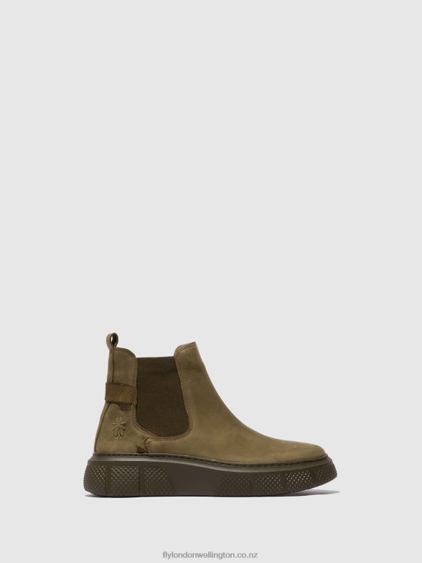 Women Fly London SORANO MILITARY Chelsea Ankle Boots EBBE479 0B6X4228