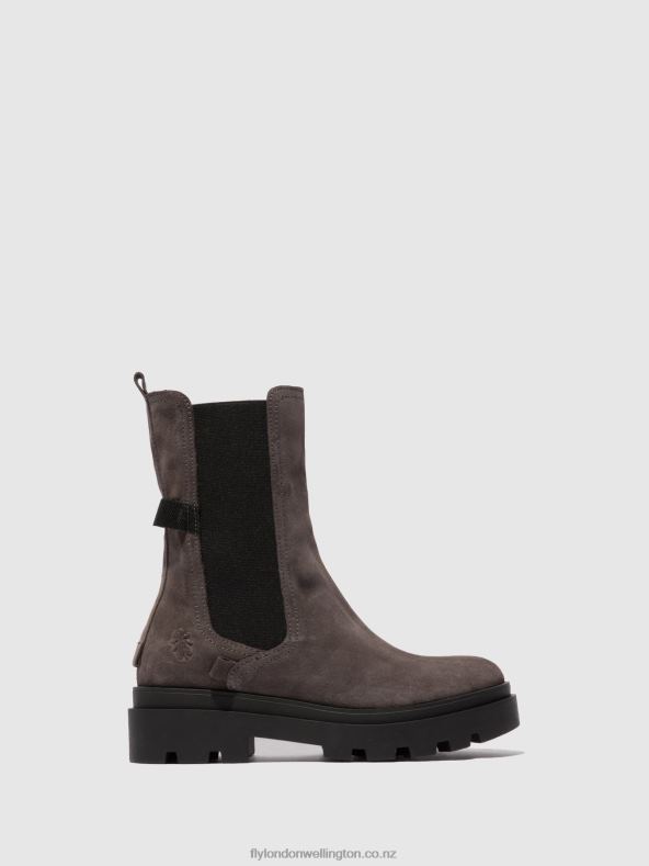 Women Fly London SUEDE GREY Chelsea Boots JUDY819 0B6X4333