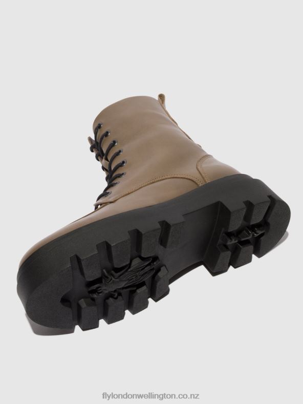 Women Fly London TAUPE Lace-up Ankle Boots JAYE878 0B6X4101