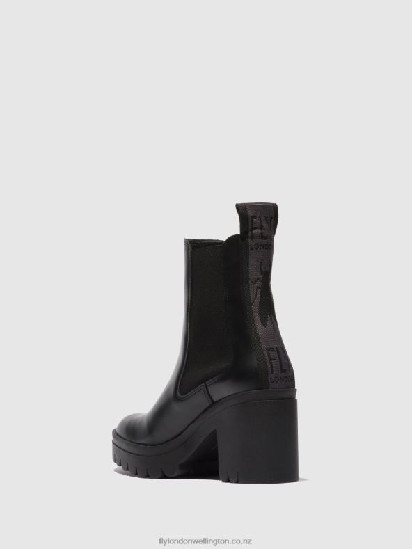 Women Fly London TUNDER BLACK Chelsea Ankle Boots TAJE883 0B6X4164