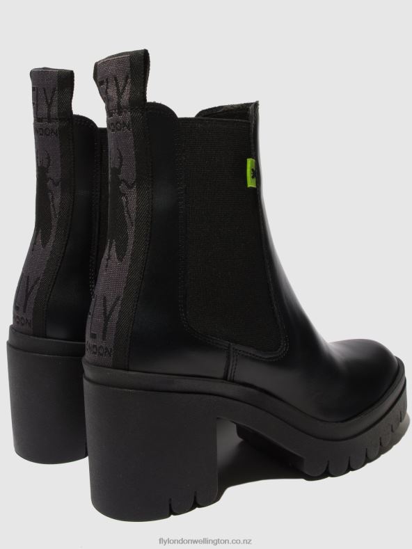 Women Fly London TUNDER BLACK Chelsea Ankle Boots TAJE883 0B6X4164