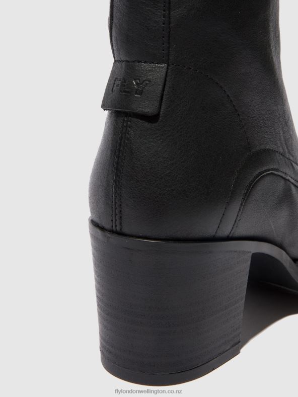 Women Fly London VERONA BLACK Lace-up Ankle Boots BLYA070 0B6X4208