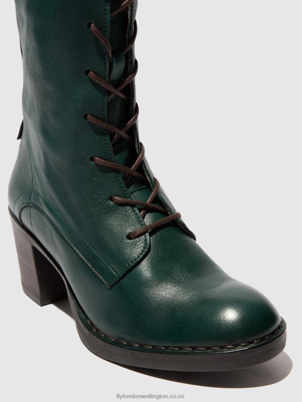 Women Fly London VERONA GREEN FOREST Lace-up Ankle Boots BLYA070 0B6X4209