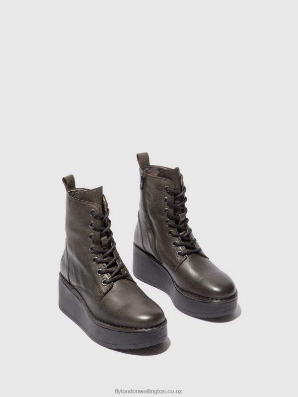 Women Fly London VERONA GROUND Lace-up Ankle Boots HEPE239 0B6X4200
