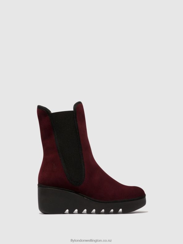 Women Fly London WINE Chelsea Ankle Boots BYRO395 0B6X4142