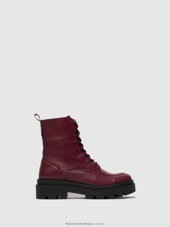Women Fly London WINE Lace-up Ankle Boots JAYE878 0B6X497