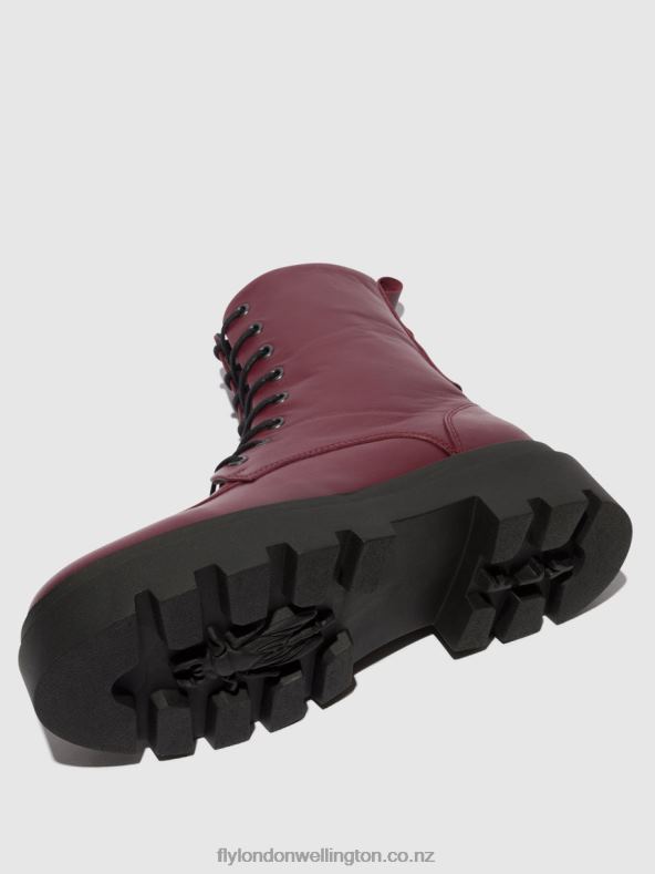 Women Fly London WINE Lace-up Ankle Boots JAYE878 0B6X497