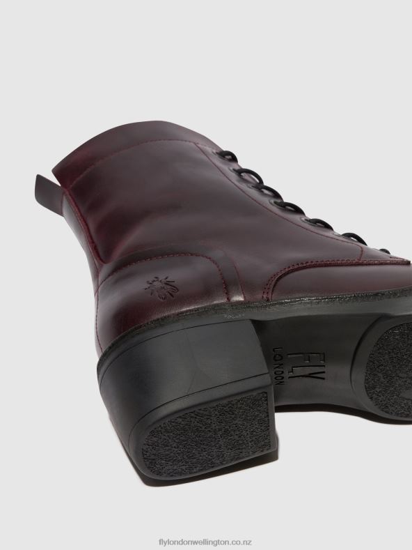 Women Fly London WINE Lace-up Ankle Boots MILU044 0B6X4100