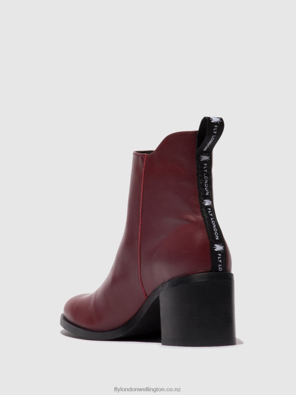 Women Fly London WINE Zip Up Ankle Boots ADER912 0B6X480