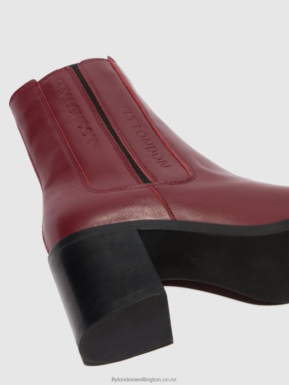 Women Fly London WINE Zip Up Ankle Boots AMEL913 0B6X472