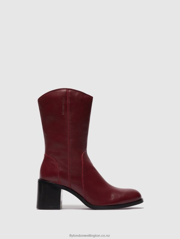 Women Fly London WINE Zip Up Ankle Boots ASTA914 0B6X475