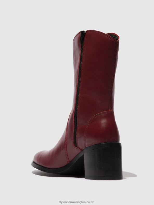 Women Fly London WINE Zip Up Ankle Boots ASTA914 0B6X475