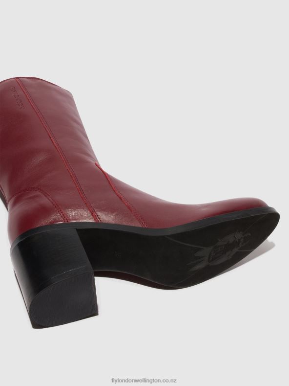 Women Fly London WINE Zip Up Ankle Boots ASTA914 0B6X475