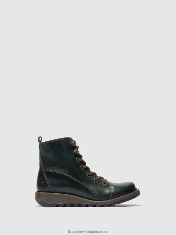 Women Fly London RUG PETROL Lace-up Boots SORE813 0B6X4327