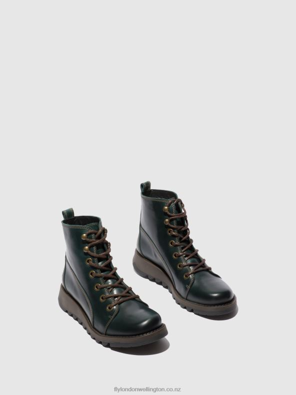 Women Fly London RUG PETROL Lace-up Boots SORE813 0B6X4327