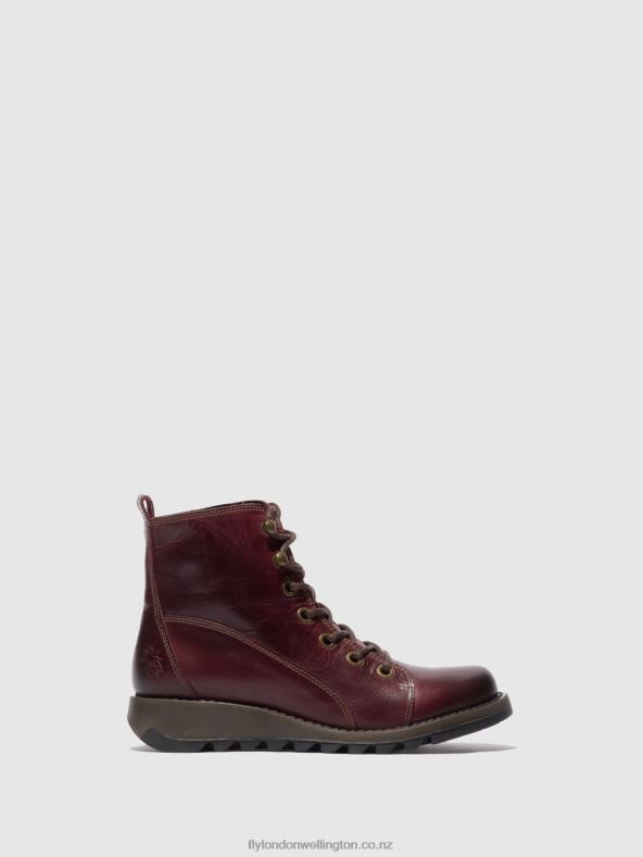 Women Fly London RUG PURPLE Lace-up Boots SORE813 0B6X4328