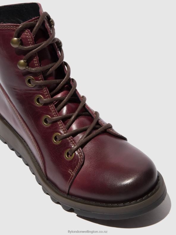 Women Fly London RUG PURPLE Lace-up Boots SORE813 0B6X4328