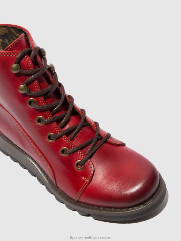 Women Fly London RUG RED Lace-up Boots SORE813 0B6X4329