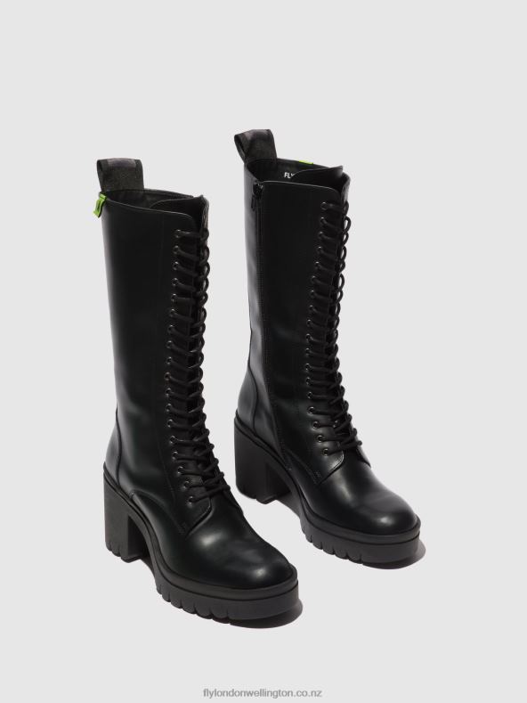 Women Fly London TUNDER BLACK (BLACK SOLE) Lace-up Boots TALY884 0B6X4314