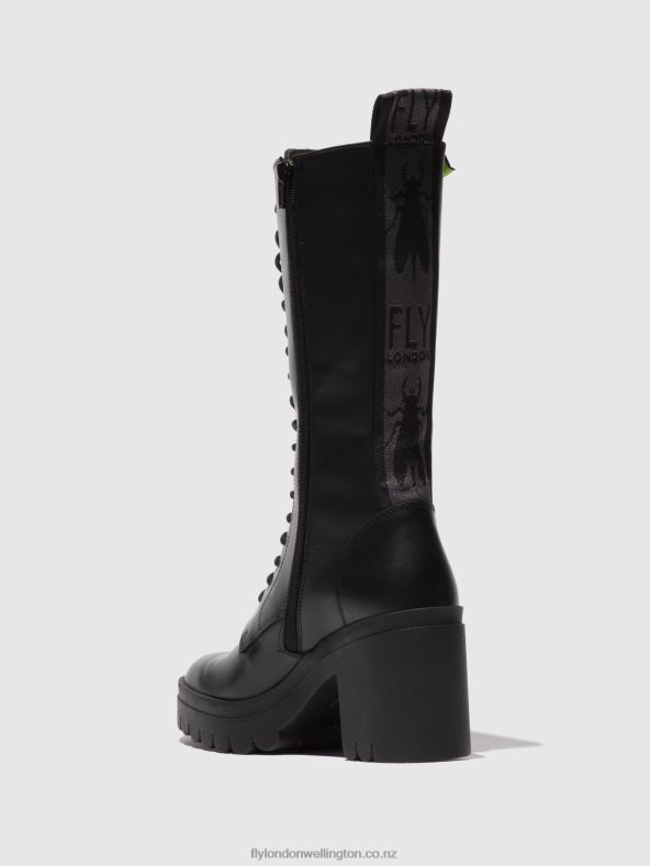 Women Fly London TUNDER BLACK (BLACK SOLE) Lace-up Boots TALY884 0B6X4314