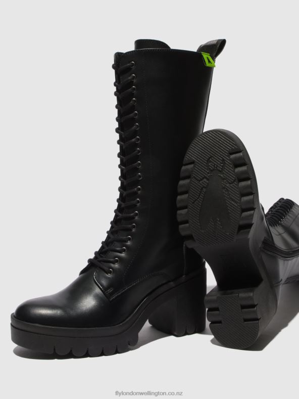 Women Fly London TUNDER BLACK (BLACK SOLE) Lace-up Boots TALY884 0B6X4314