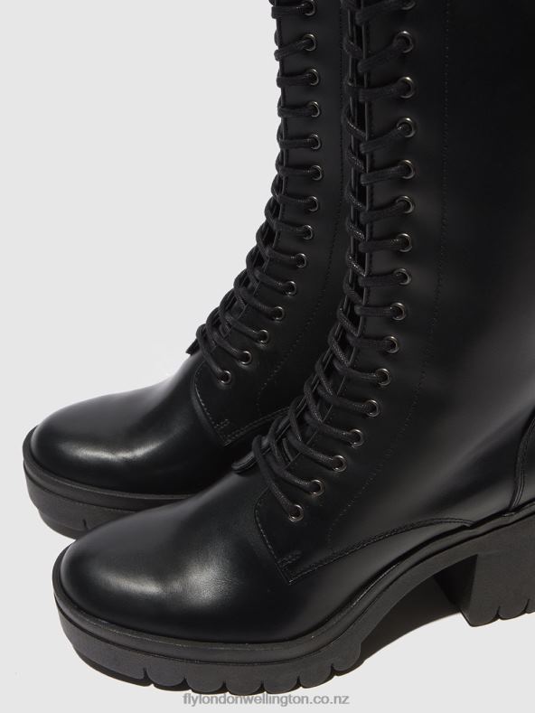 Women Fly London TUNDER BLACK (BLACK SOLE) Lace-up Boots TALY884 0B6X4314