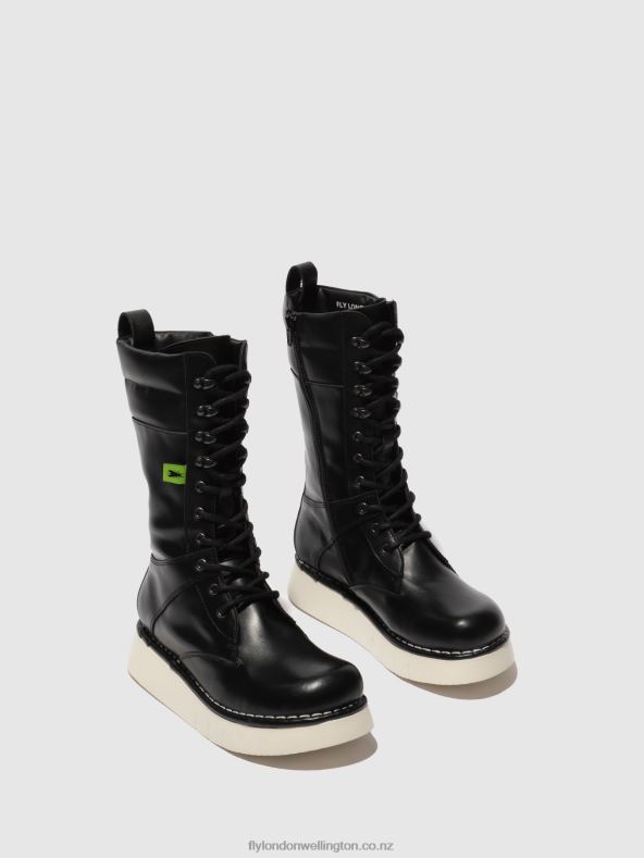Women Fly London TUNDER BLACK Lace-up Boots IEVA245 0B6X4313