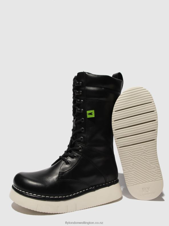 Women Fly London TUNDER BLACK Lace-up Boots IEVA245 0B6X4313